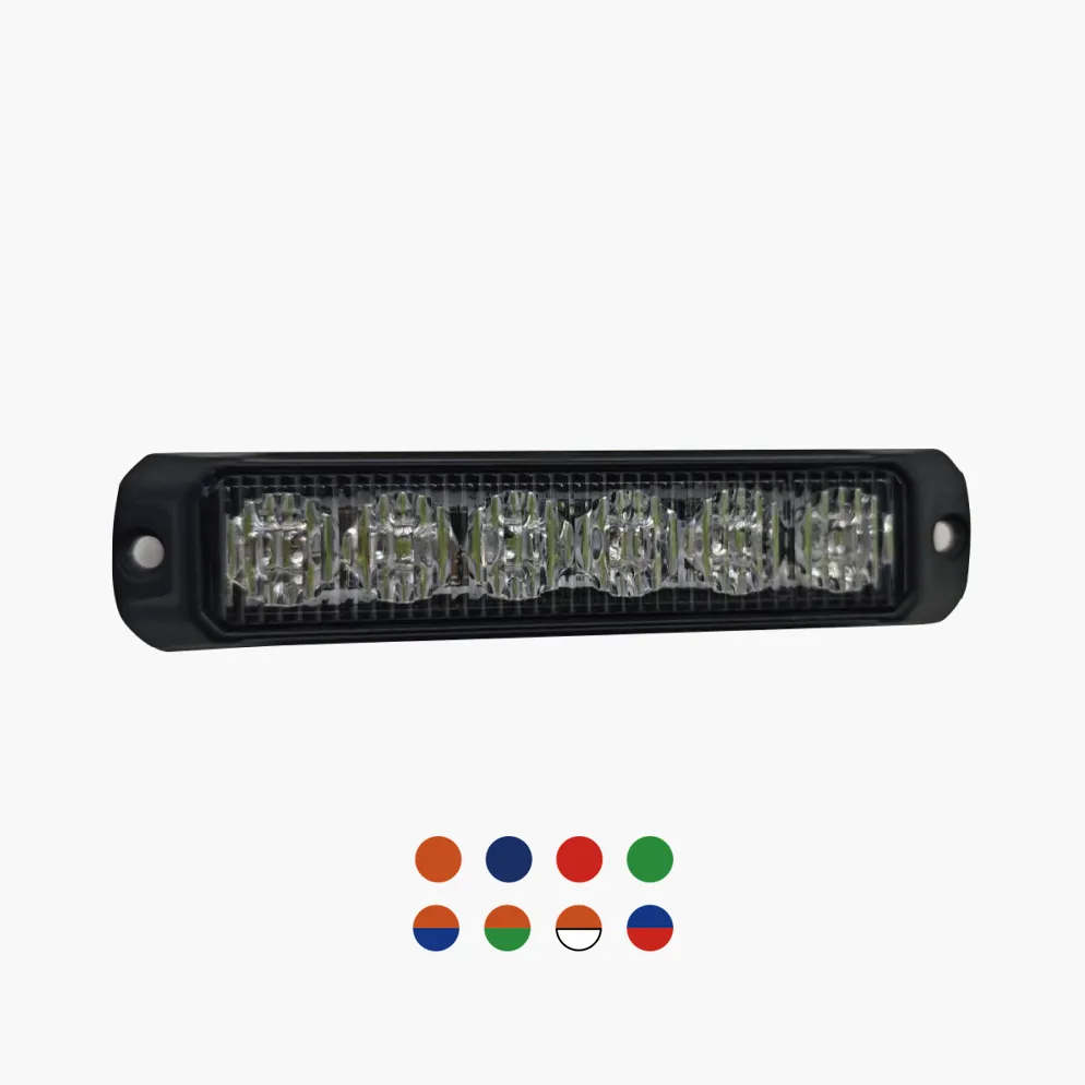 6 LEDs GRILLE STROBE AMBER/GREEN