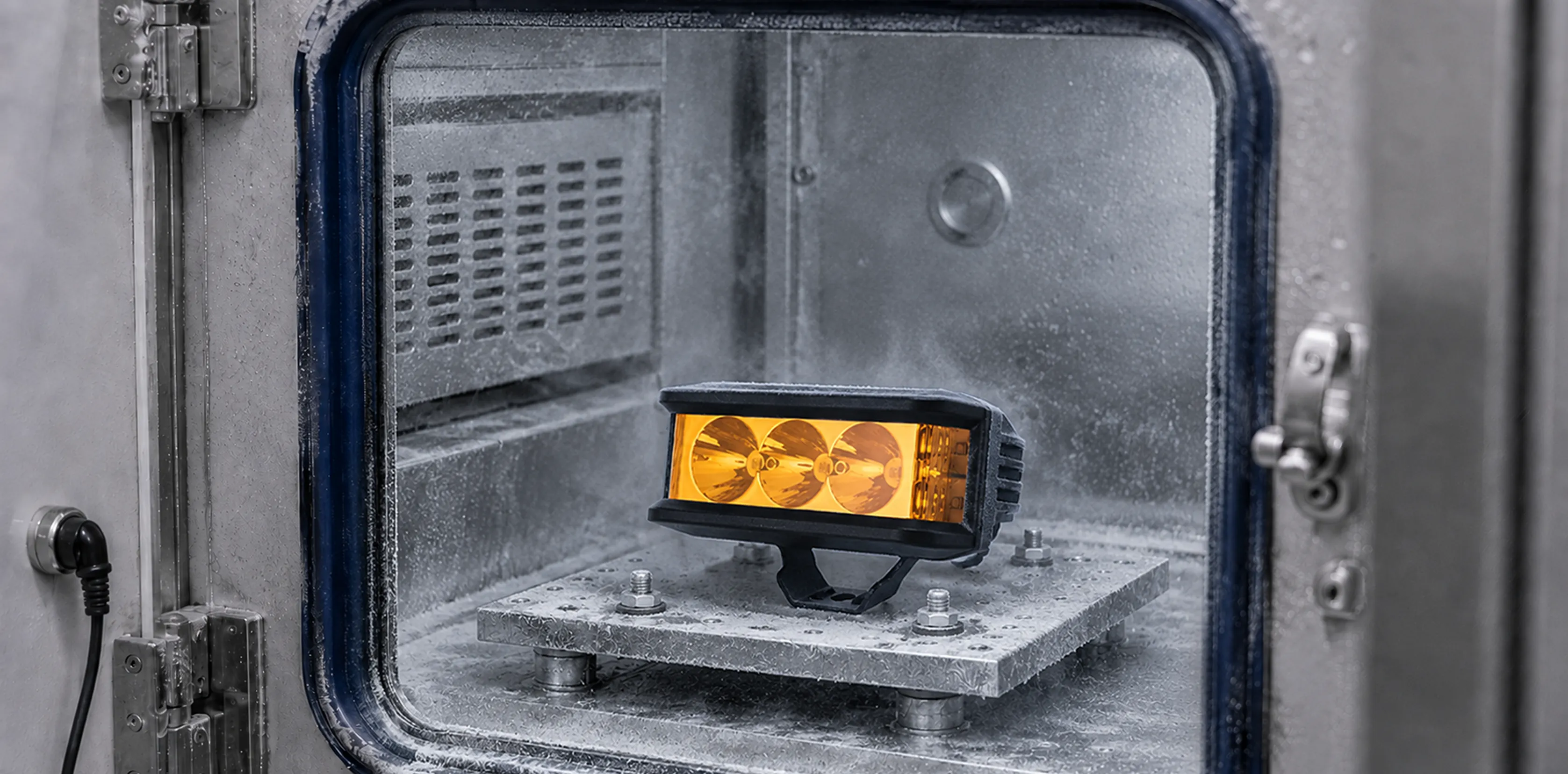 Lighting product being inspected in a quality laboratory