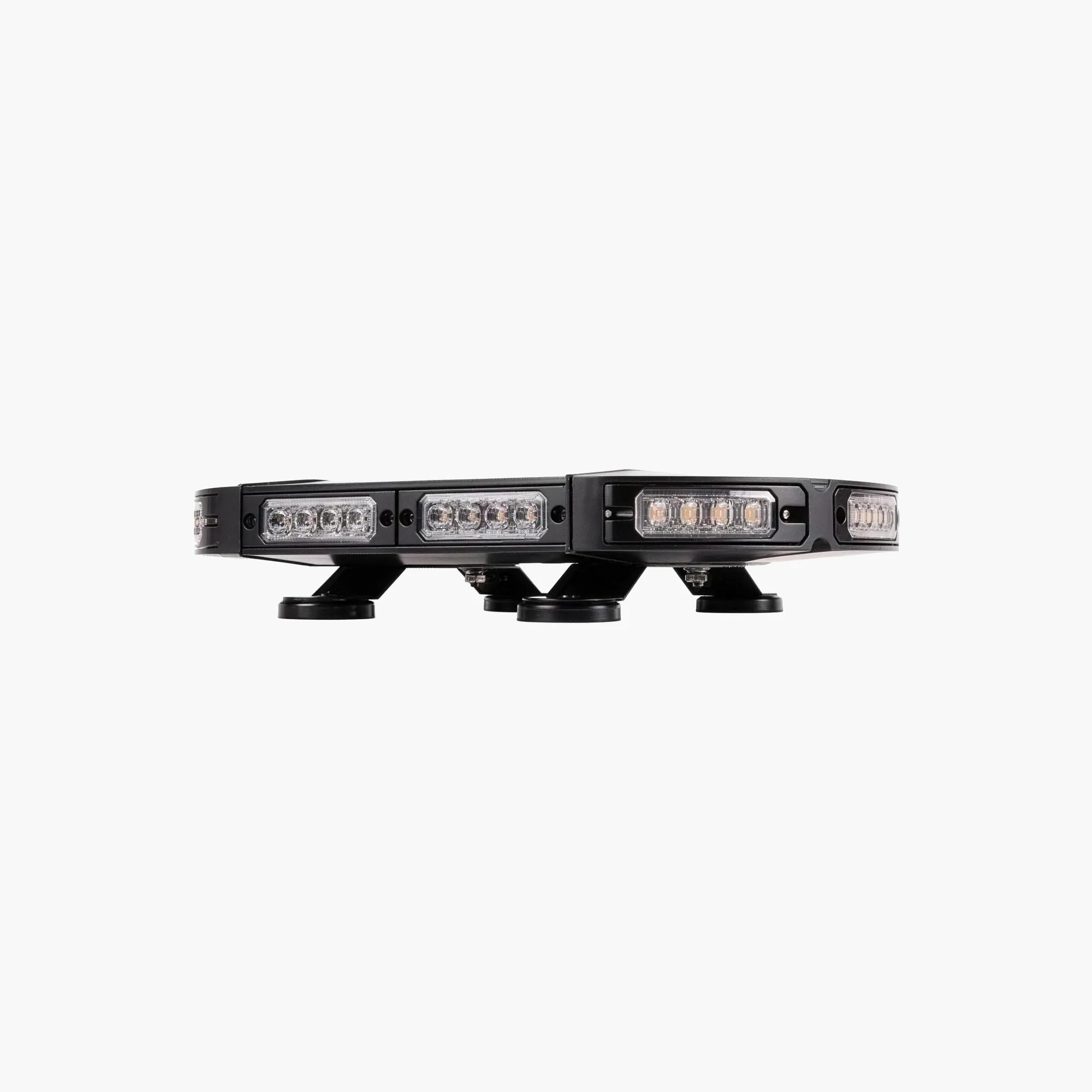 LED Stealth-Black Warning Light Bar, Clear Lens w/Amber LEDs