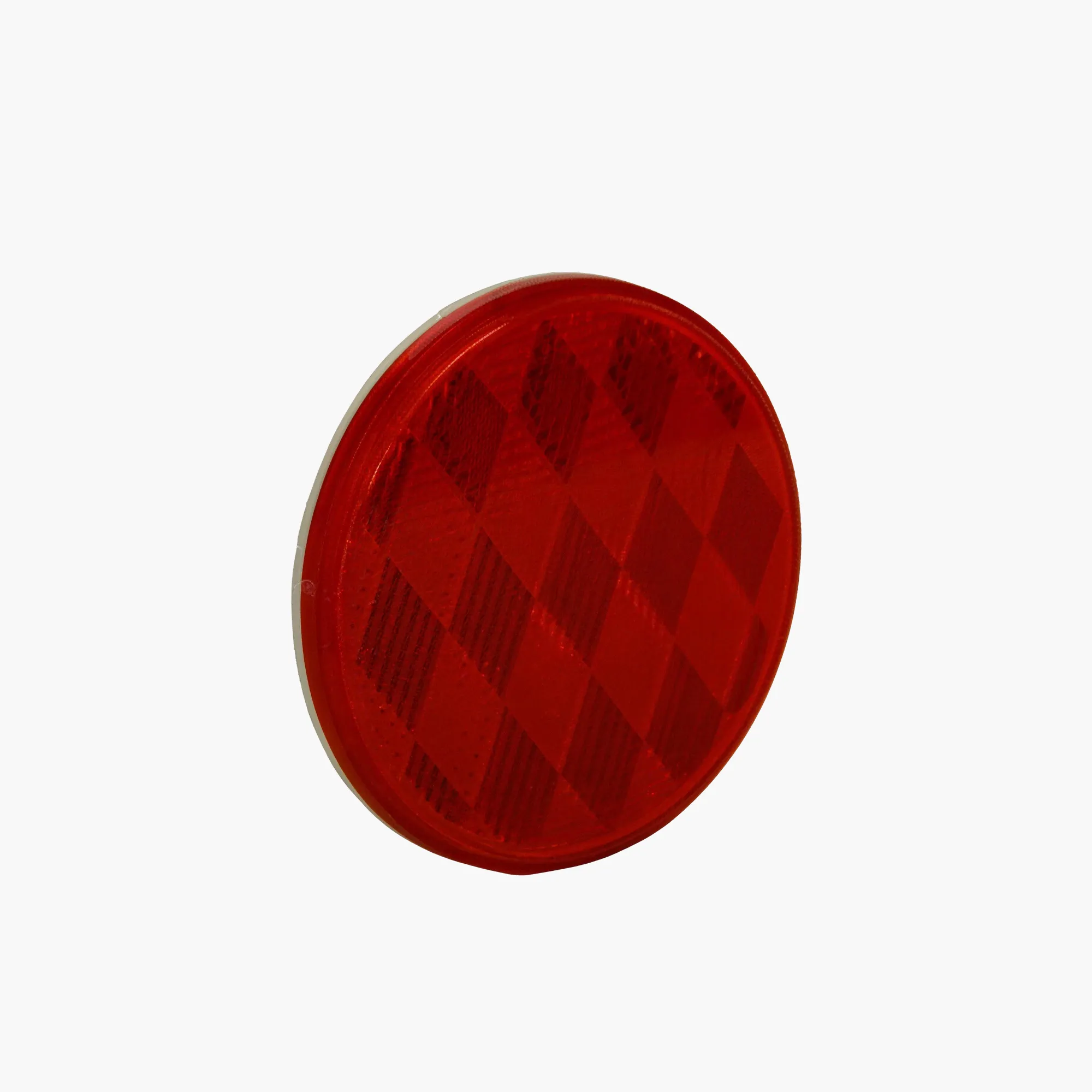 3-3/16 In. Round Self-Adhesive Reflector, Red